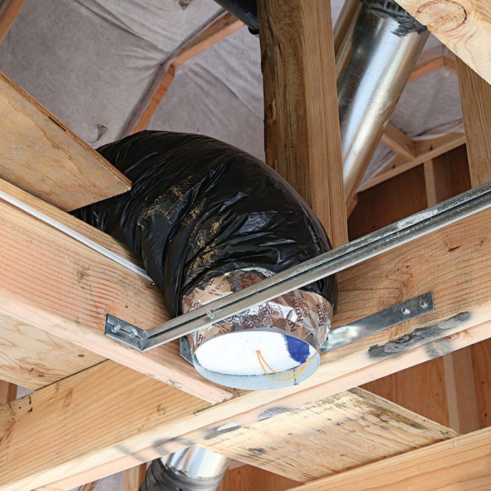 Ducting in the roof cavity