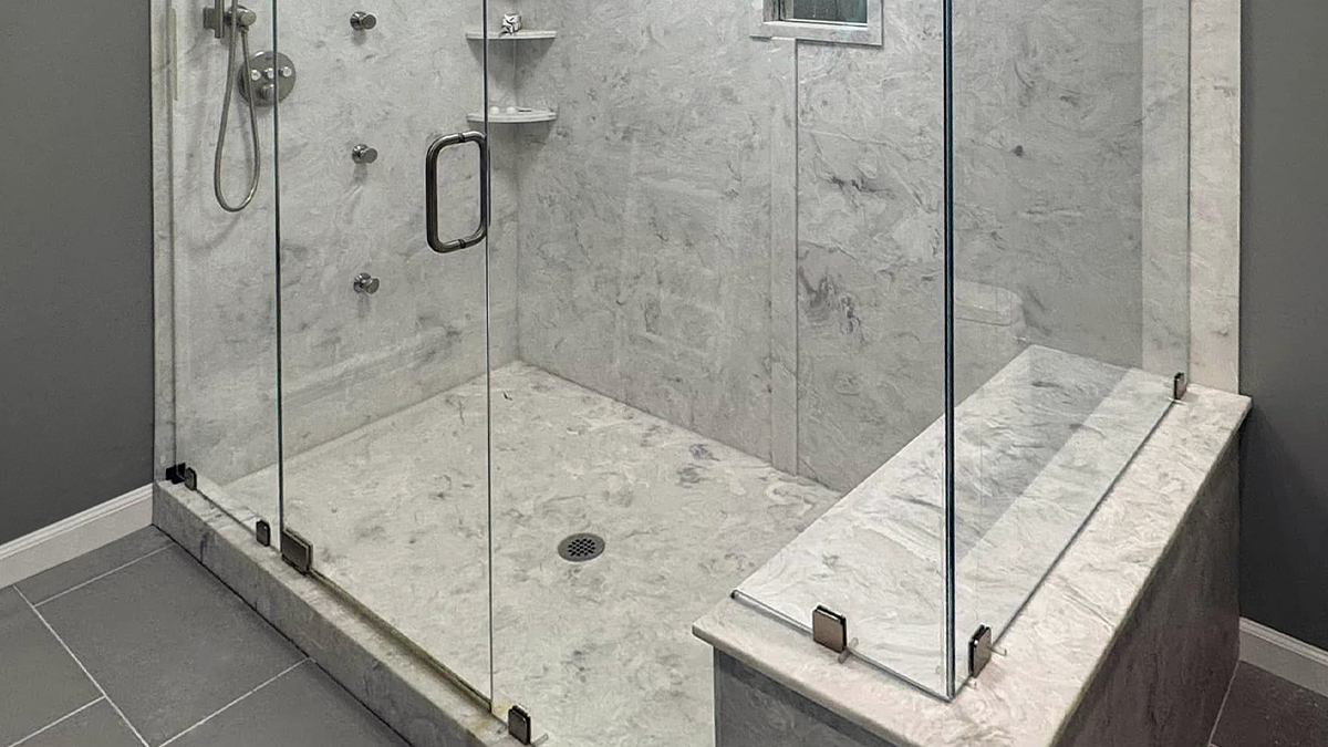 A Guide to Grout-Free, Engineered-Stone Shower Systems - Fine