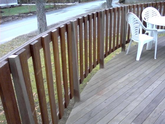 Curved Ipe deck railing - Fine Homebuilding